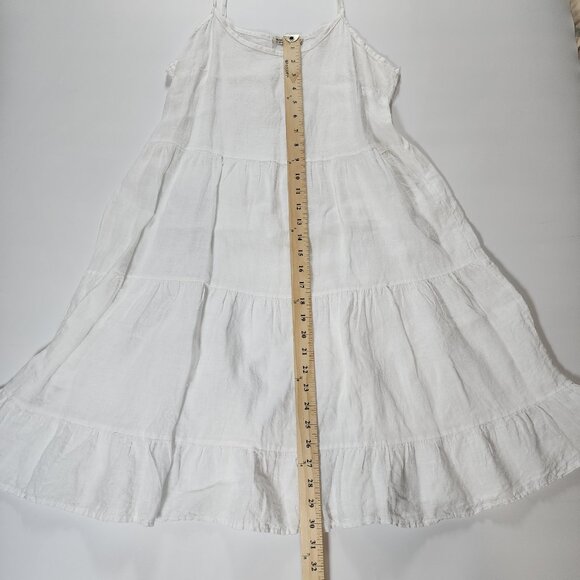 Valentina Naldi Sundress 100% Linen Womens Size S White Made in Italy Boho EUC - Picture 7 of 9